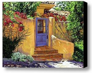 The Blue Door Sells as a Canvas Print